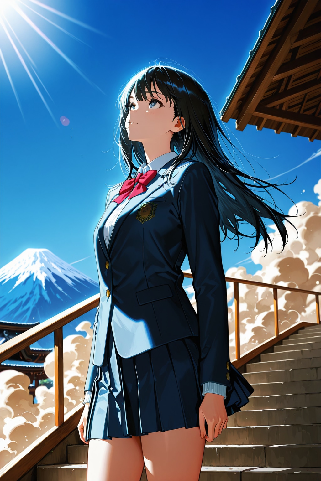 富士に臨む