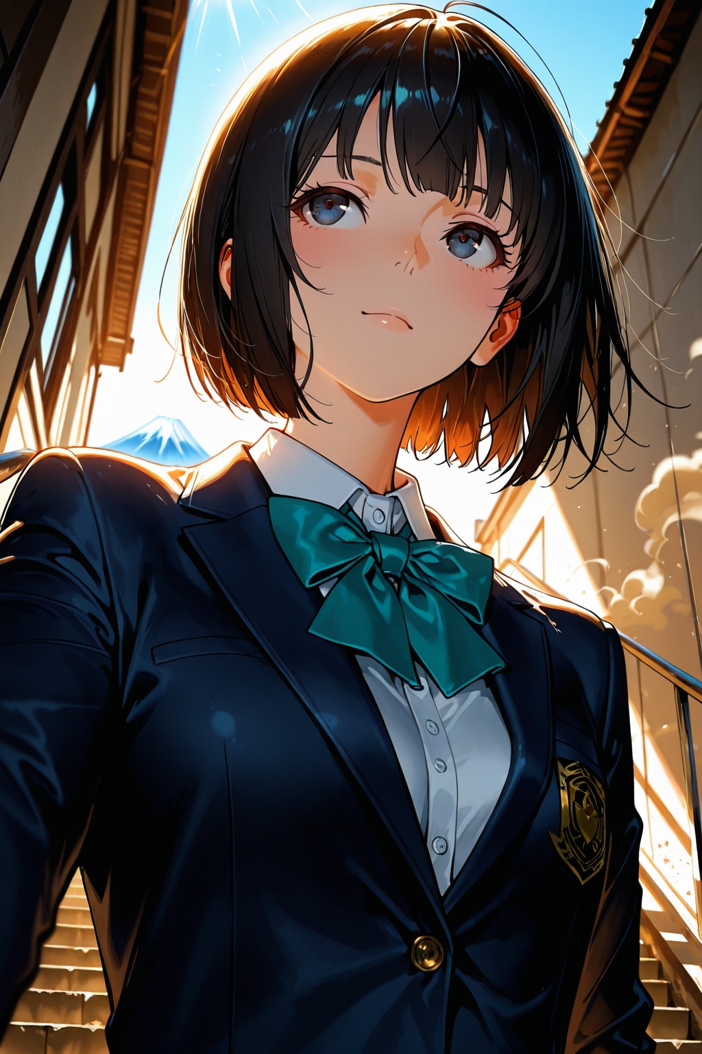 富士に臨む