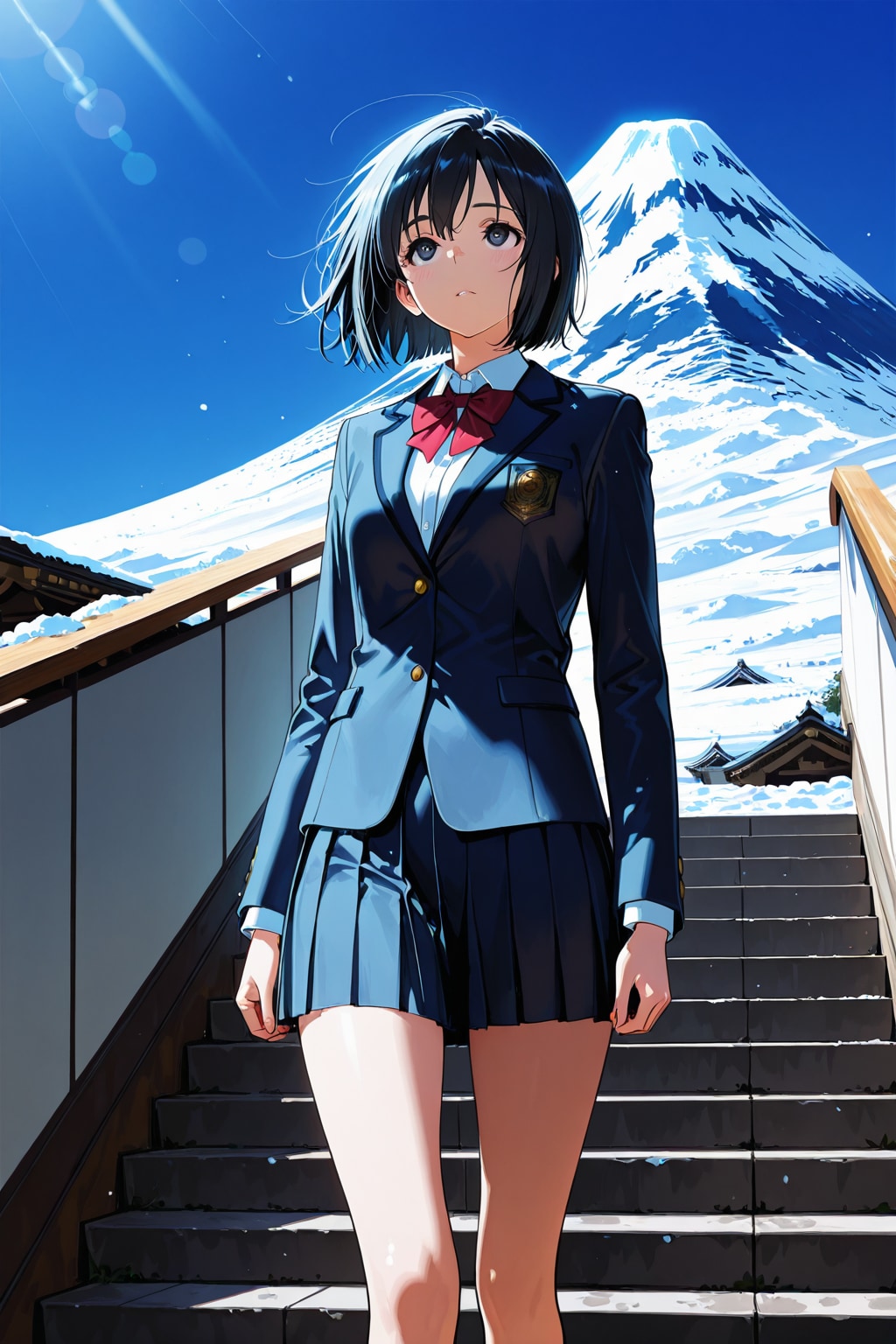 富士に臨む