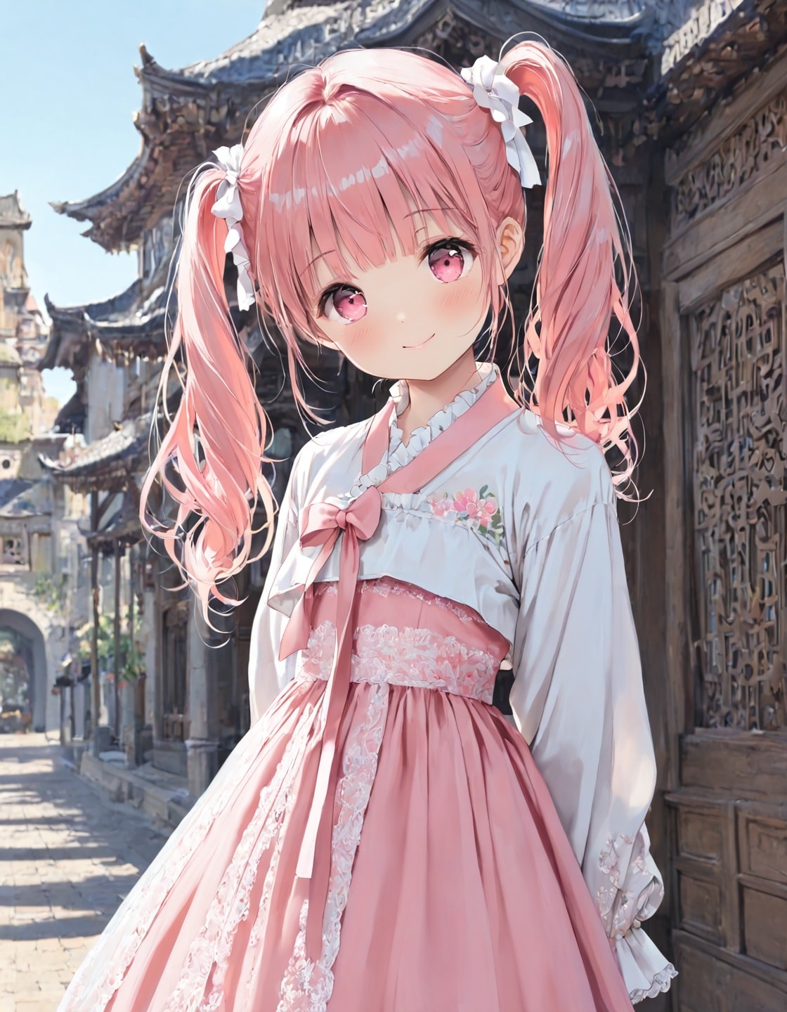 桜花ちゃんのフリフリ韓服 | の人気AIイラスト・グラビア