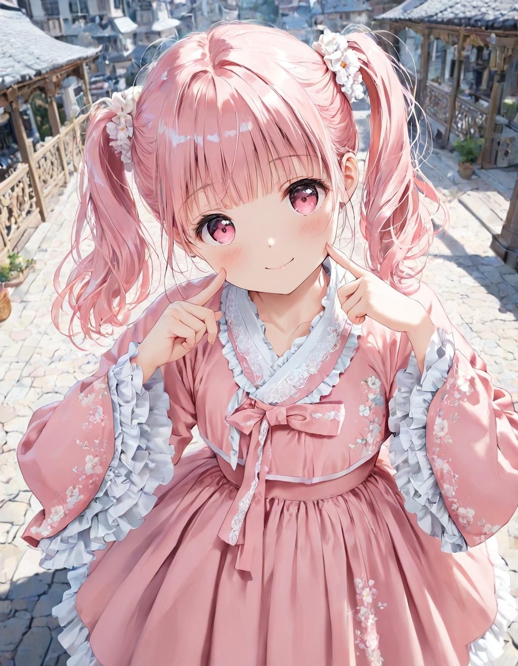 桜花ちゃんのフリフリ韓服