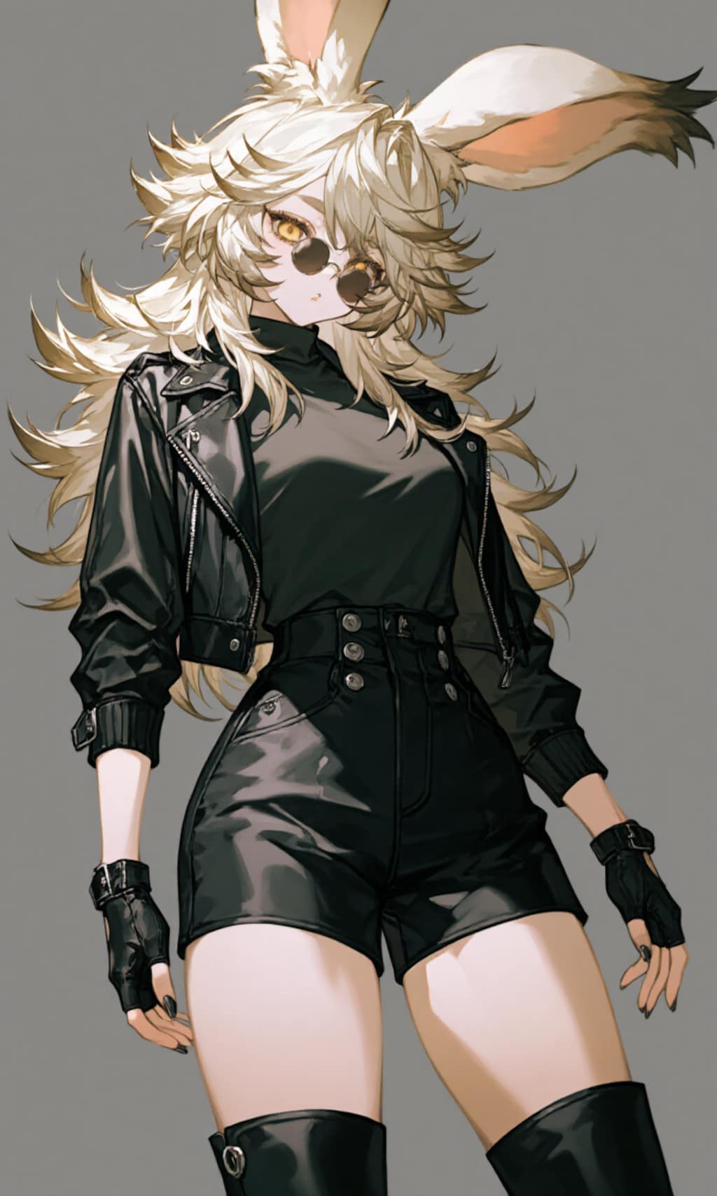 銃を構える兎娘