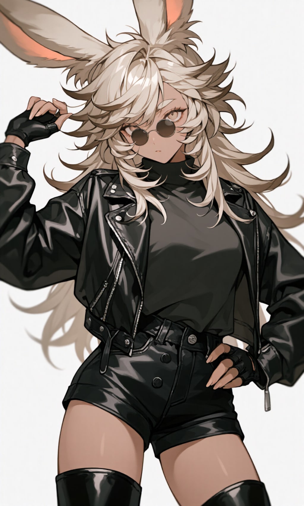 銃を構える兎娘