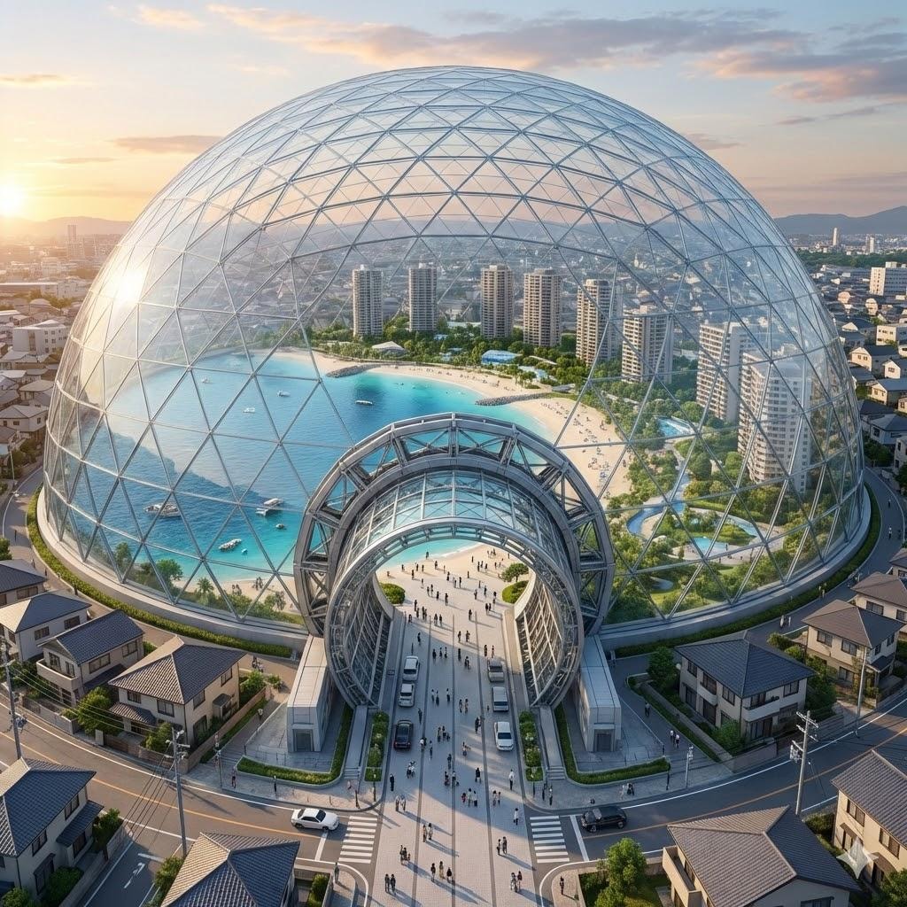 町の中のドーム