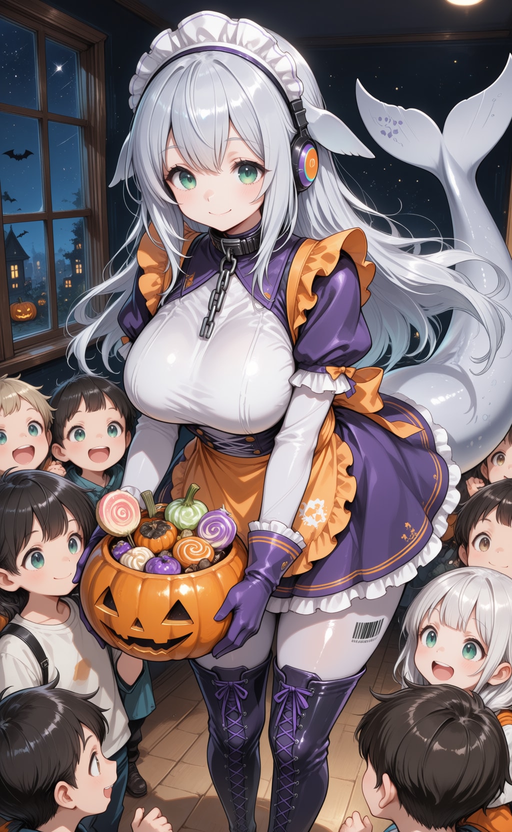 Halloween maid whale | の人気AIイラスト・グラビア