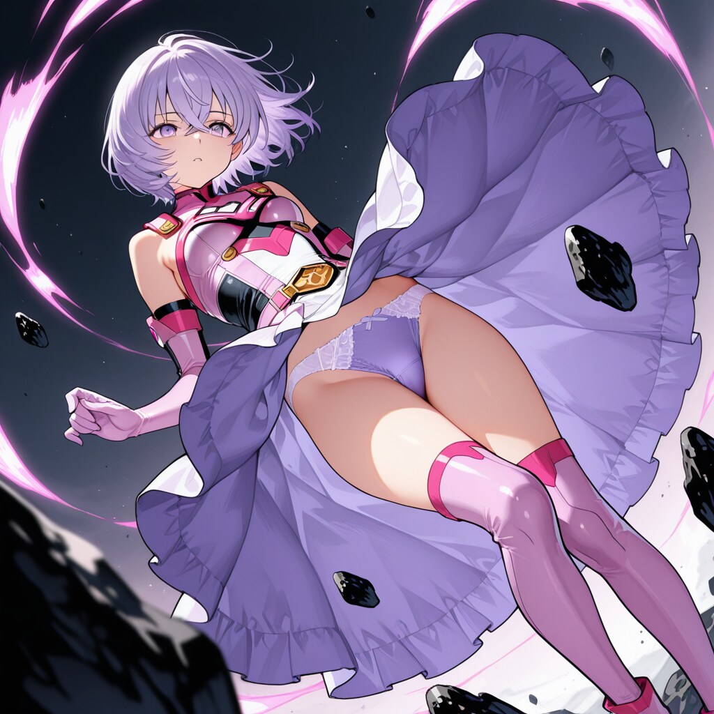紫の戦闘ヒロイン