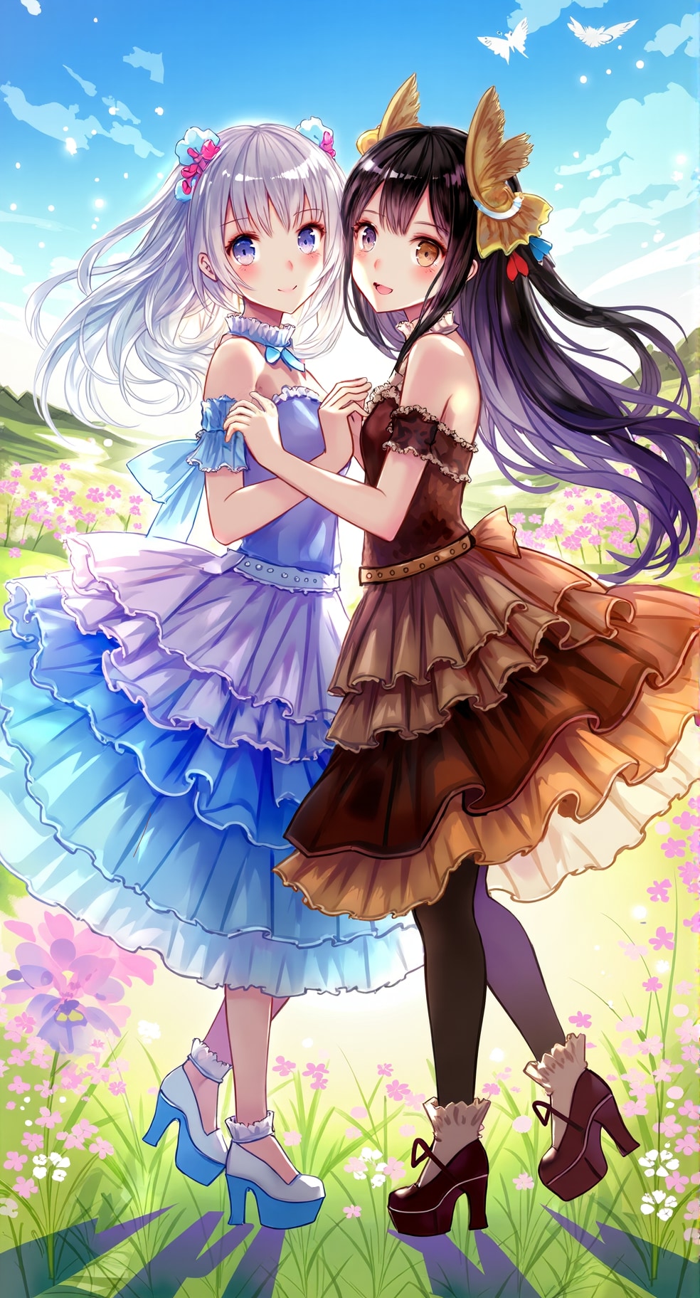 花畑と晴れた空 | の人気AIイラスト・グラビア