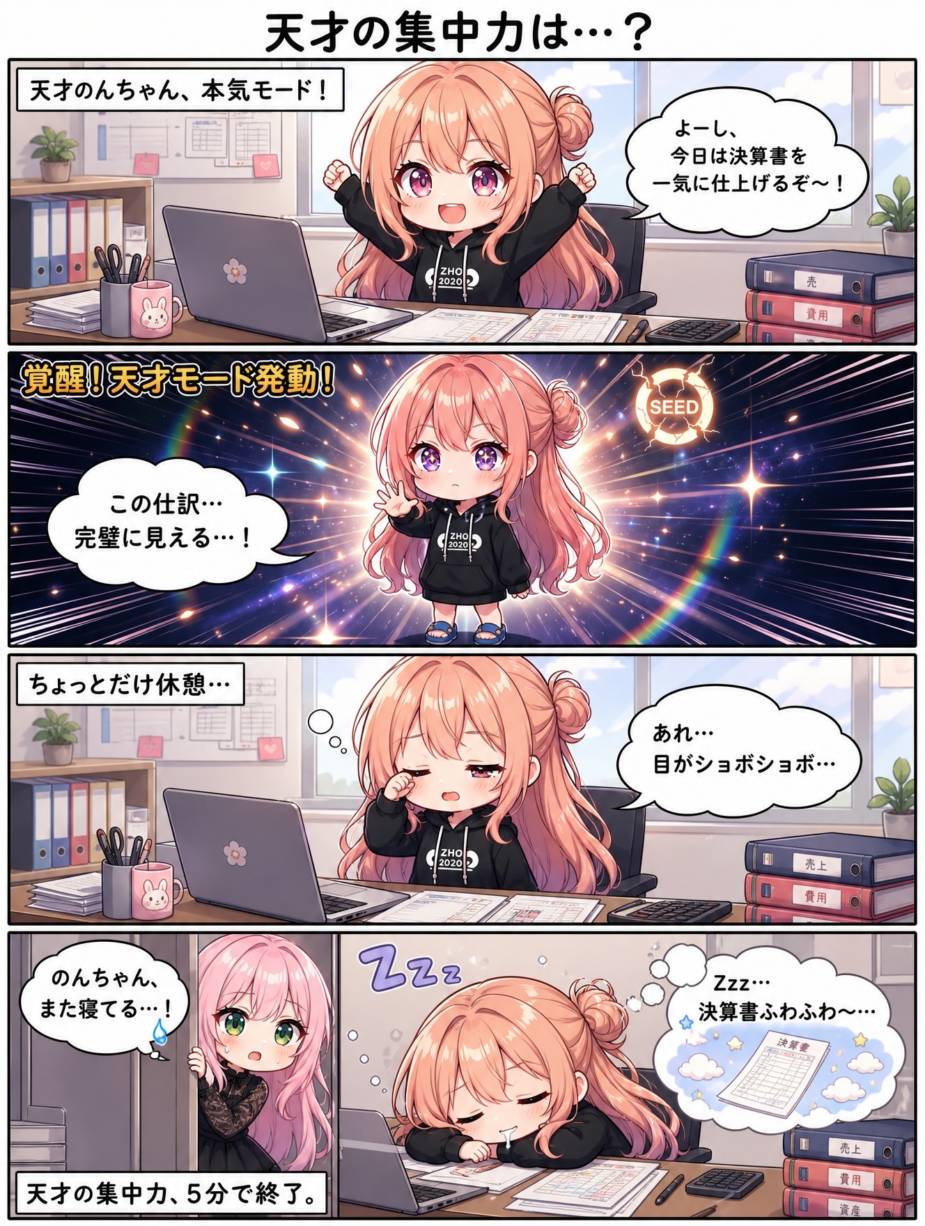 🌟天才のんちゃんの集中力は5分間💤