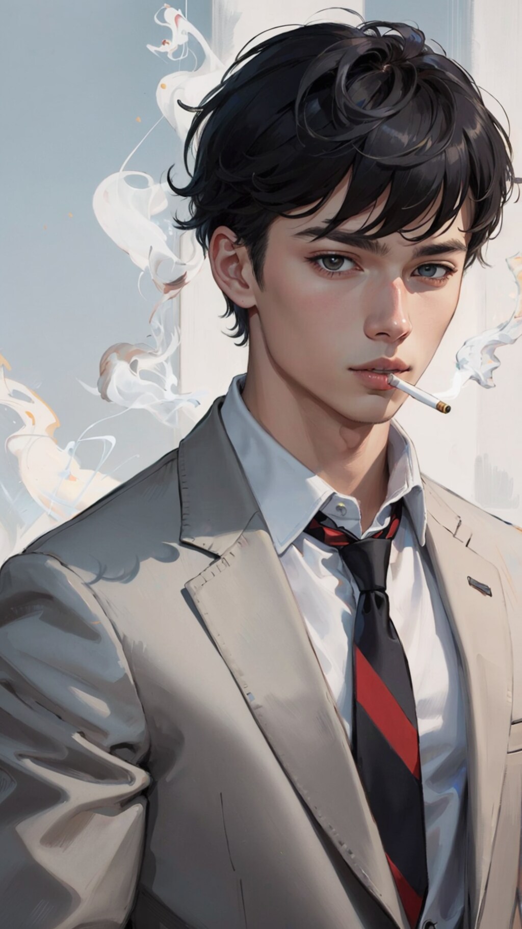 喫煙不良美少年