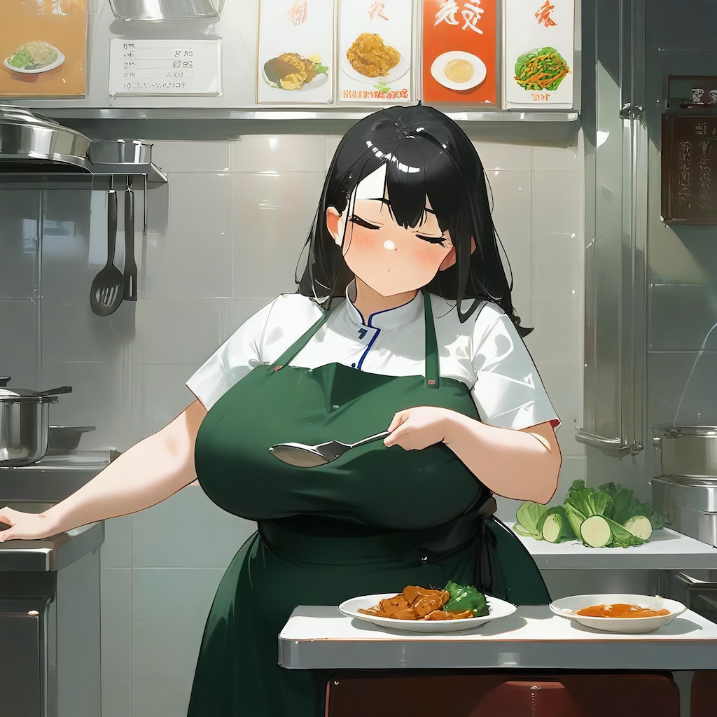 厨房の巨乳ちゃん