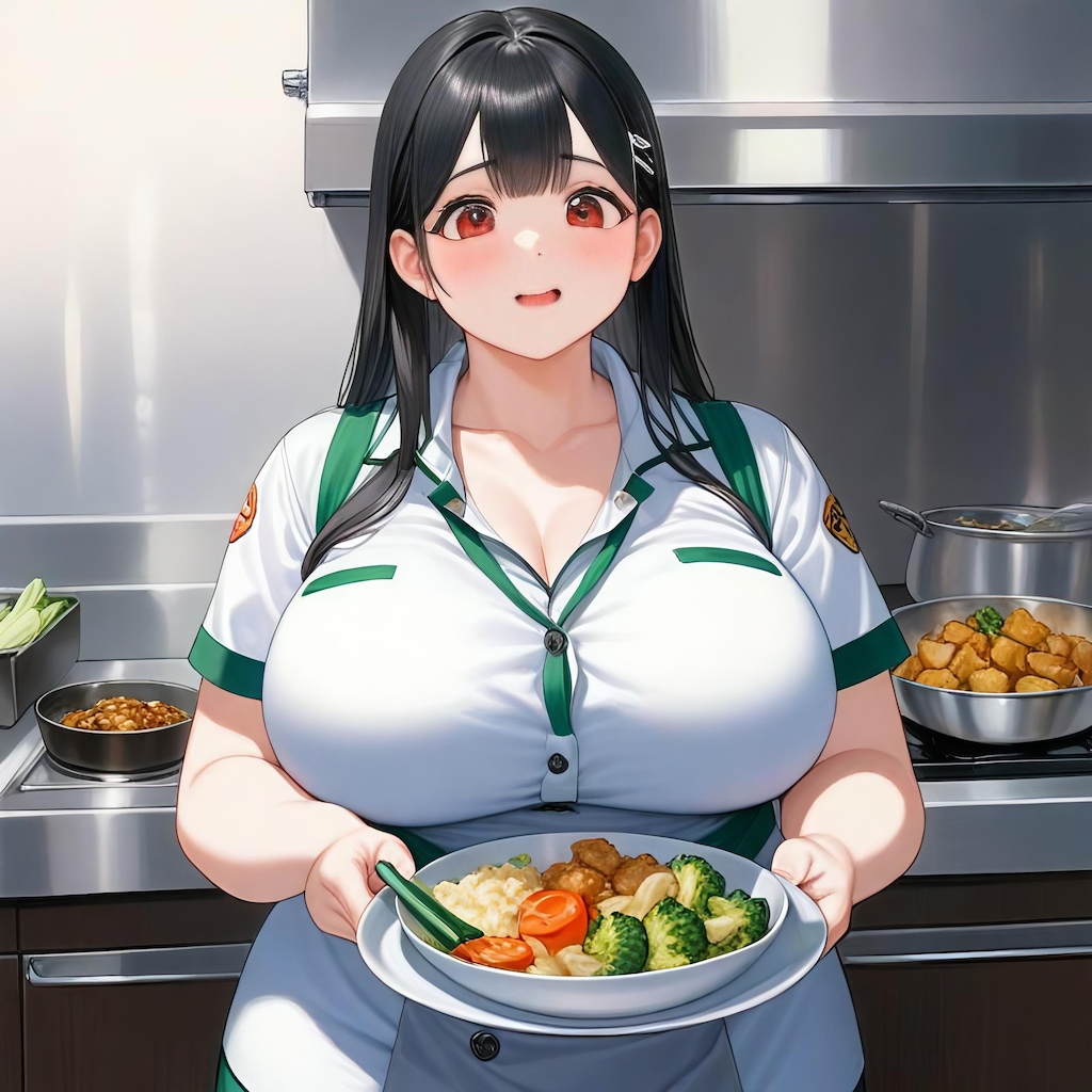 厨房の巨乳ちゃん