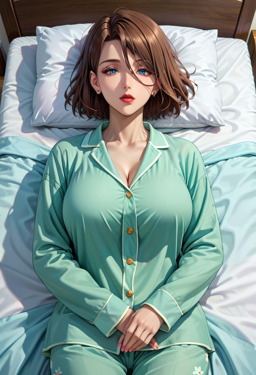 独り暮らしの息子の部屋にお泊りする熟母