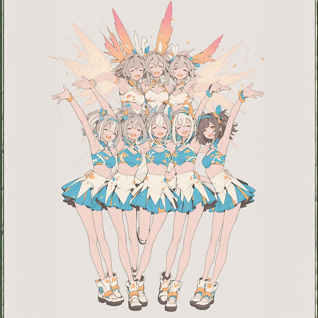 チア部『ハッピー』 | の人気AIイラスト・グラビア