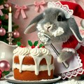 クリスマスケーキを作るウサギ 8枚目