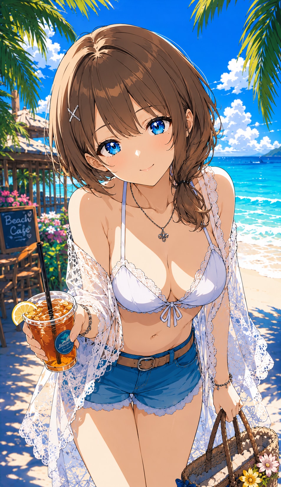 うちの子の夏🌞🌴🌺✨  茶桜  アニメVer.
