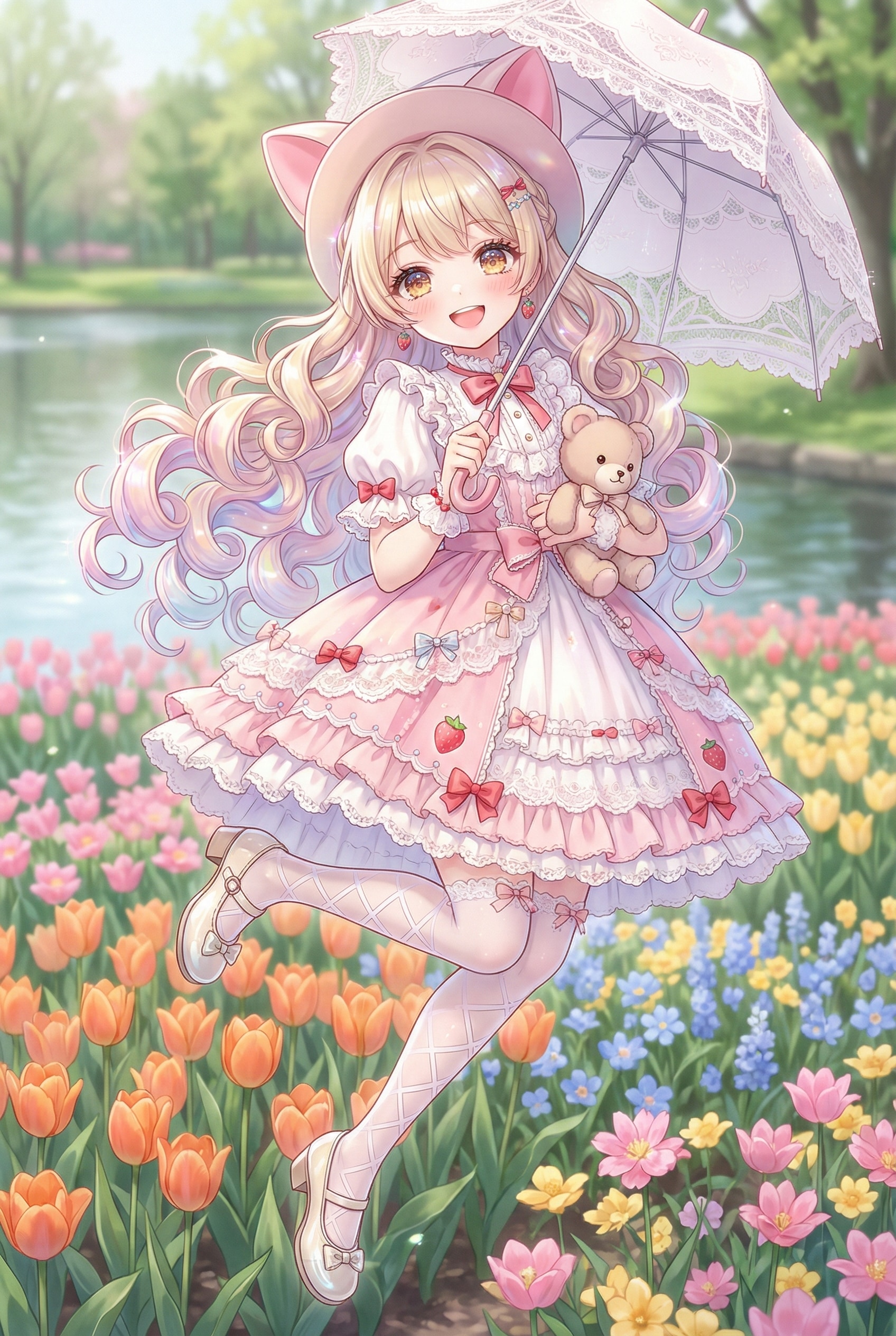 猫耳姫、陽光に舞う甘い夢想 | の人気AIイラスト・グラビア