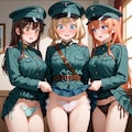 百合に挟まる女  軍人 5枚目