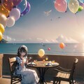 海・風船とメイド 6枚目