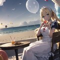海・風船とメイド 4枚目