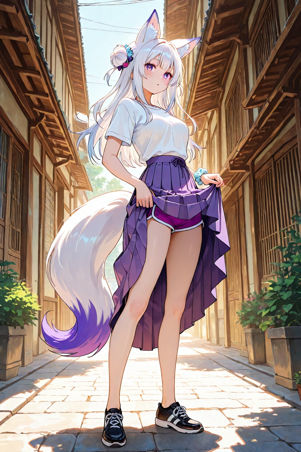 Purple shorts