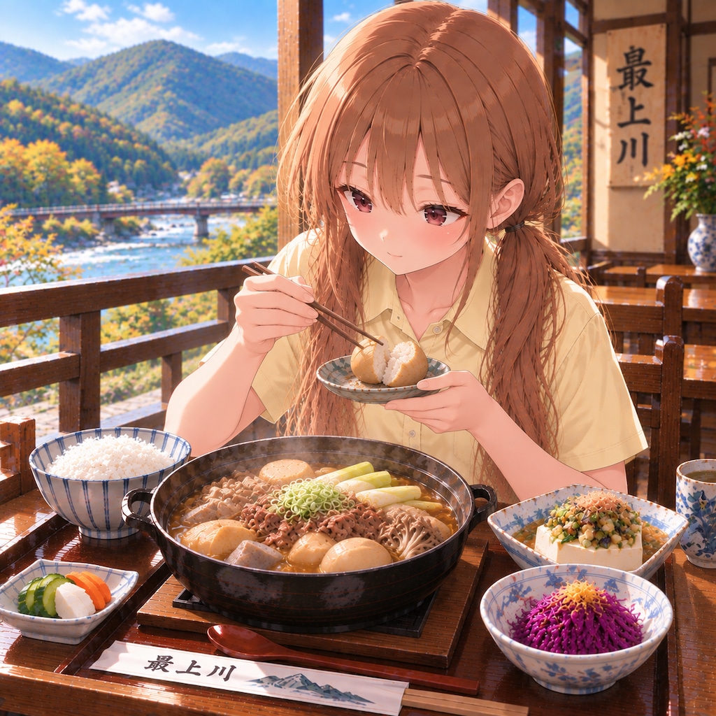 梢とランチ（９５）将棋の駒とリンゴの街：山形