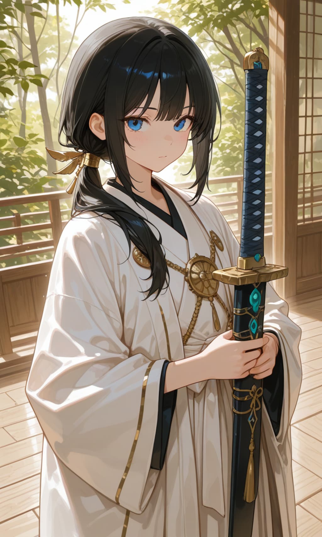 和風ファンタジーっぽい見た目の黒髪少女