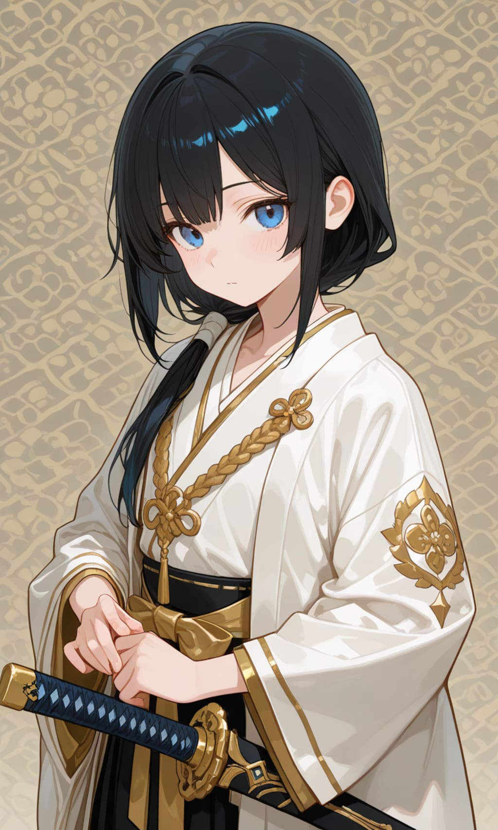 和風ファンタジーっぽい見た目の黒髪少女