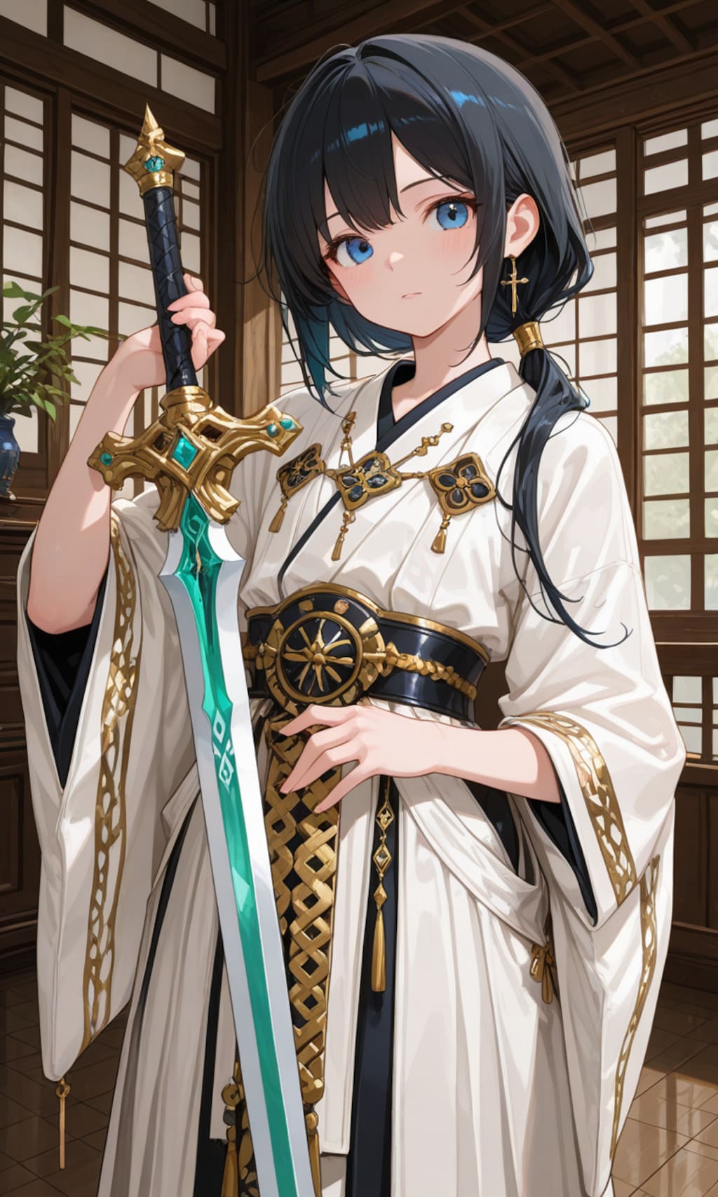 和風ファンタジーっぽい見た目の黒髪少女