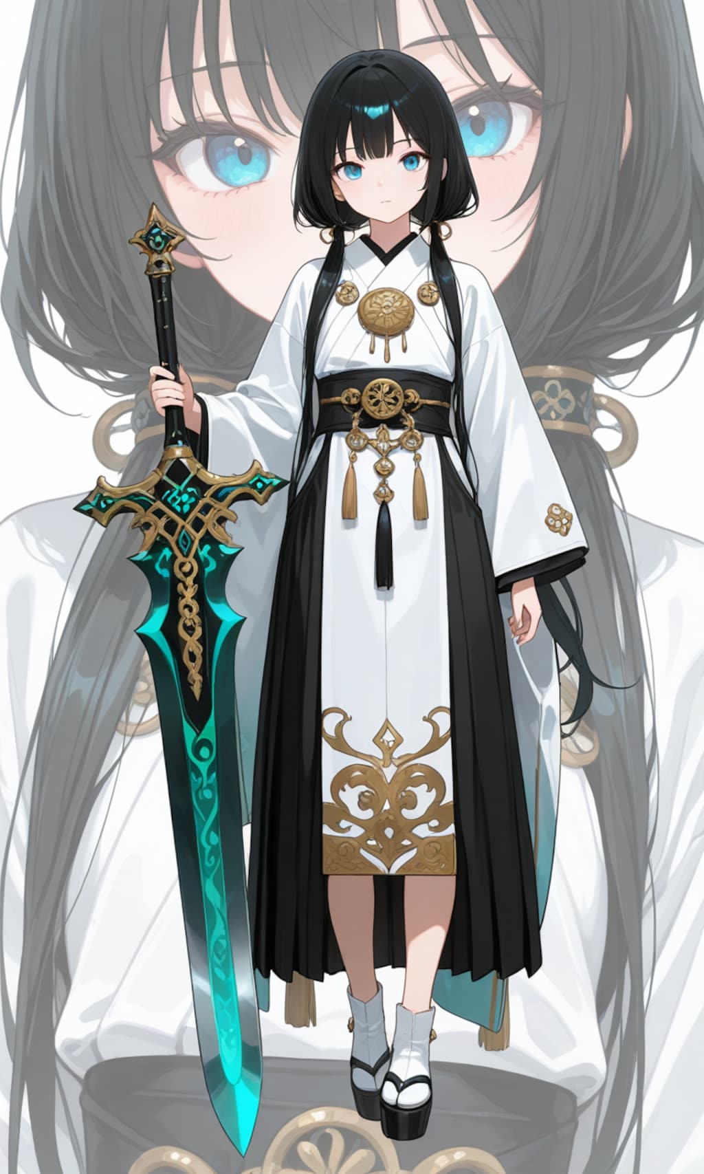 和風ファンタジーっぽい見た目の黒髪少女
