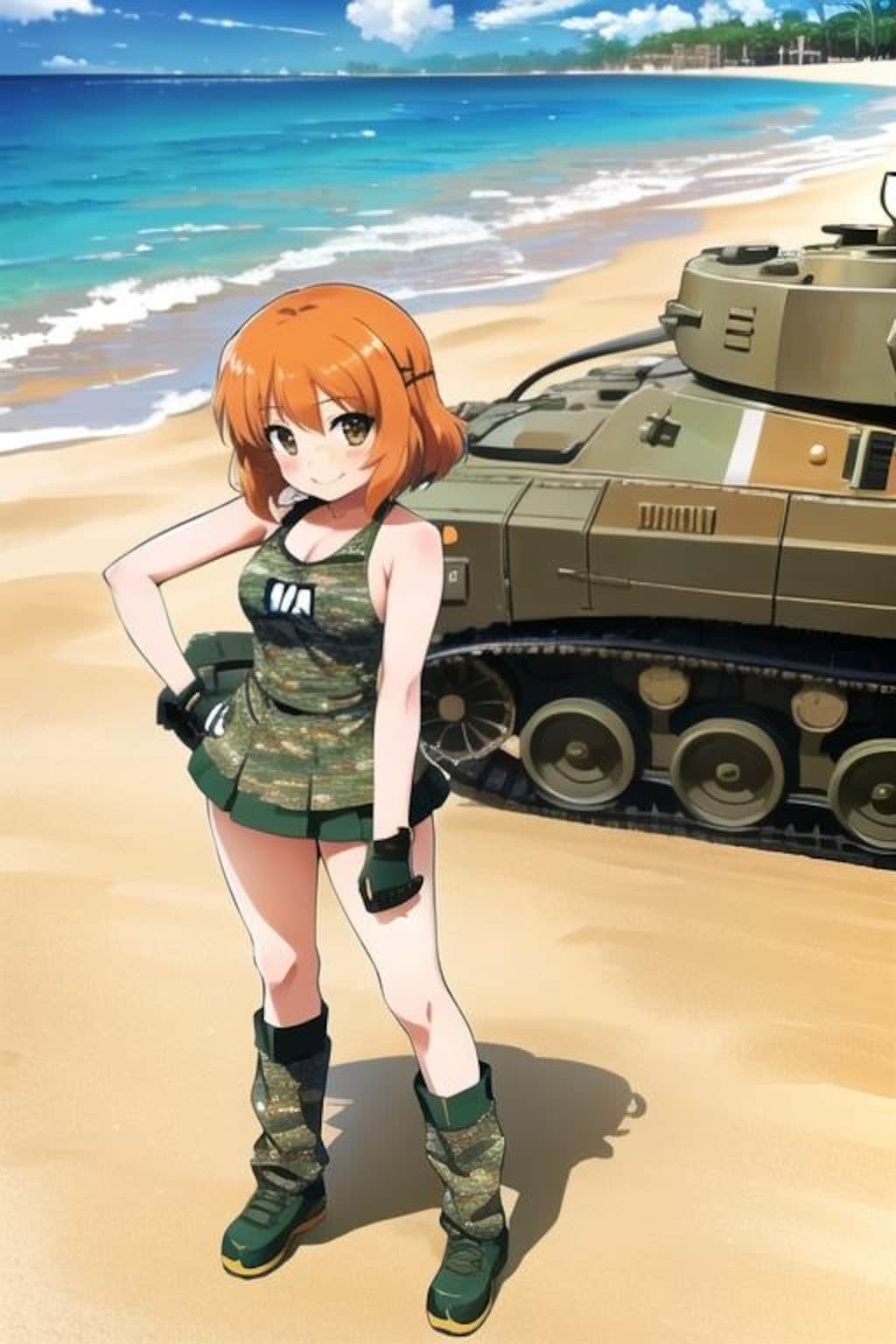 西住みほさん、海へ