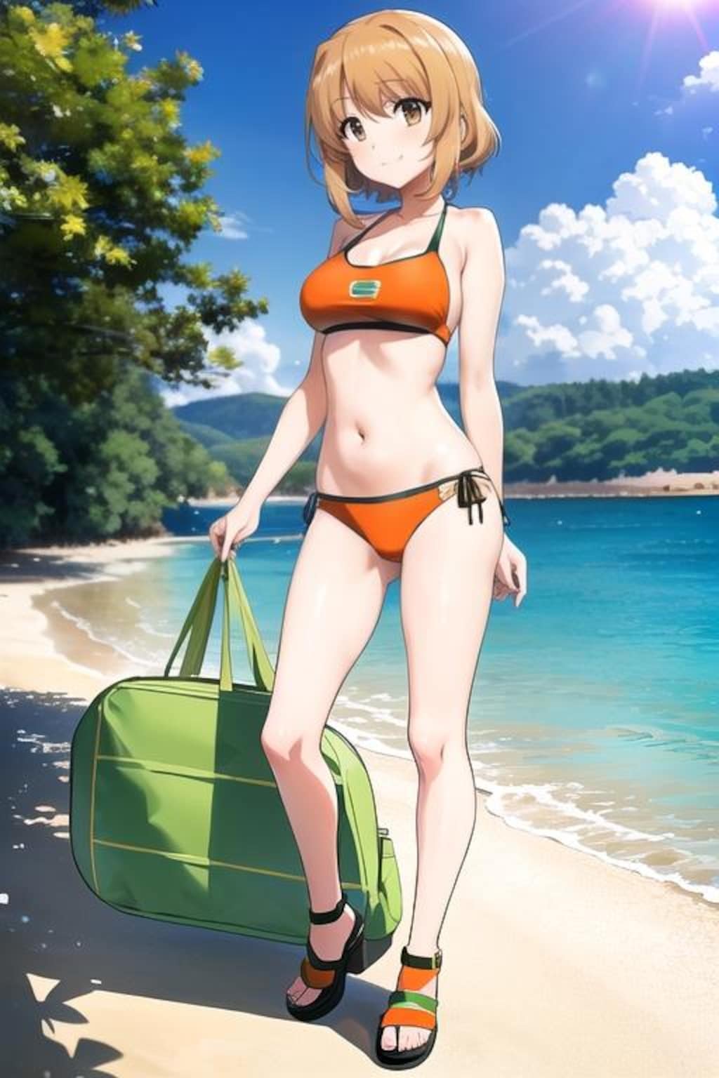 西住みほさん、海へ