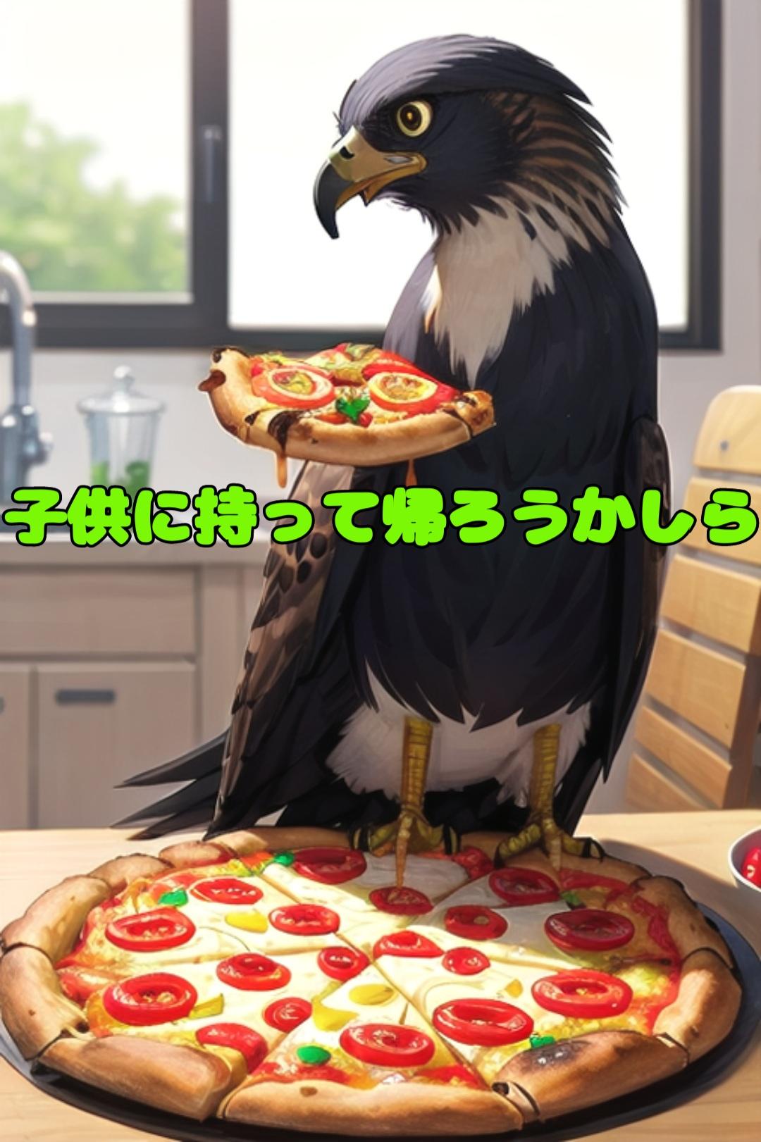 【動物】鷹✕ピザ