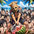 真夏のスイカ割り大会 2枚目