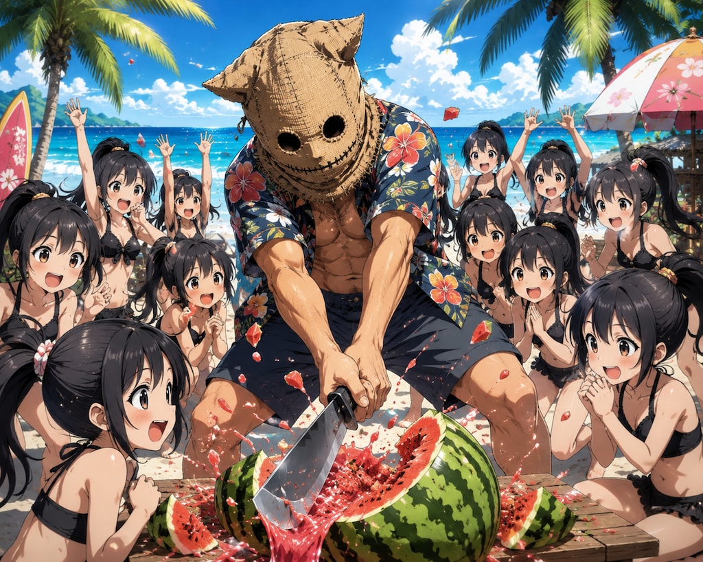 真夏のスイカ割り大会