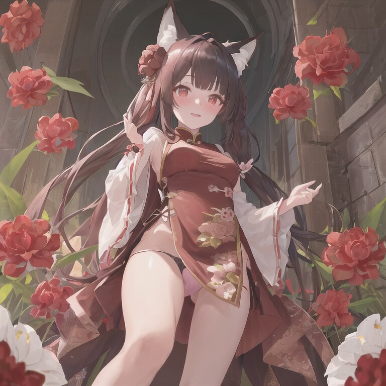 狐チャイナドレス