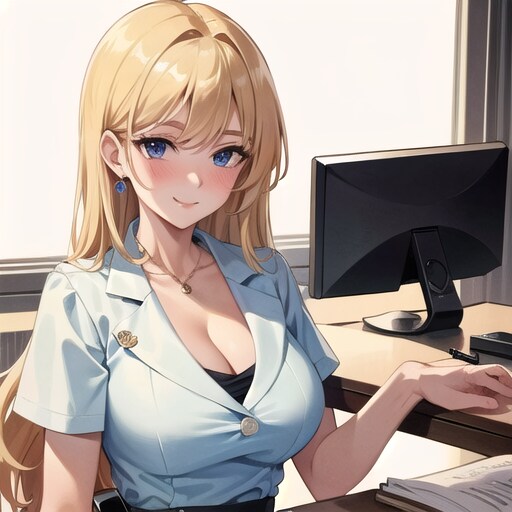 かわいい金髪の医者