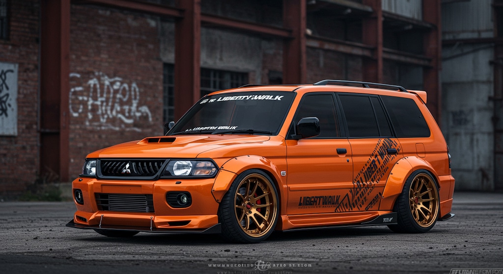 リバティーウォークパジェロエボリューションのドリ車