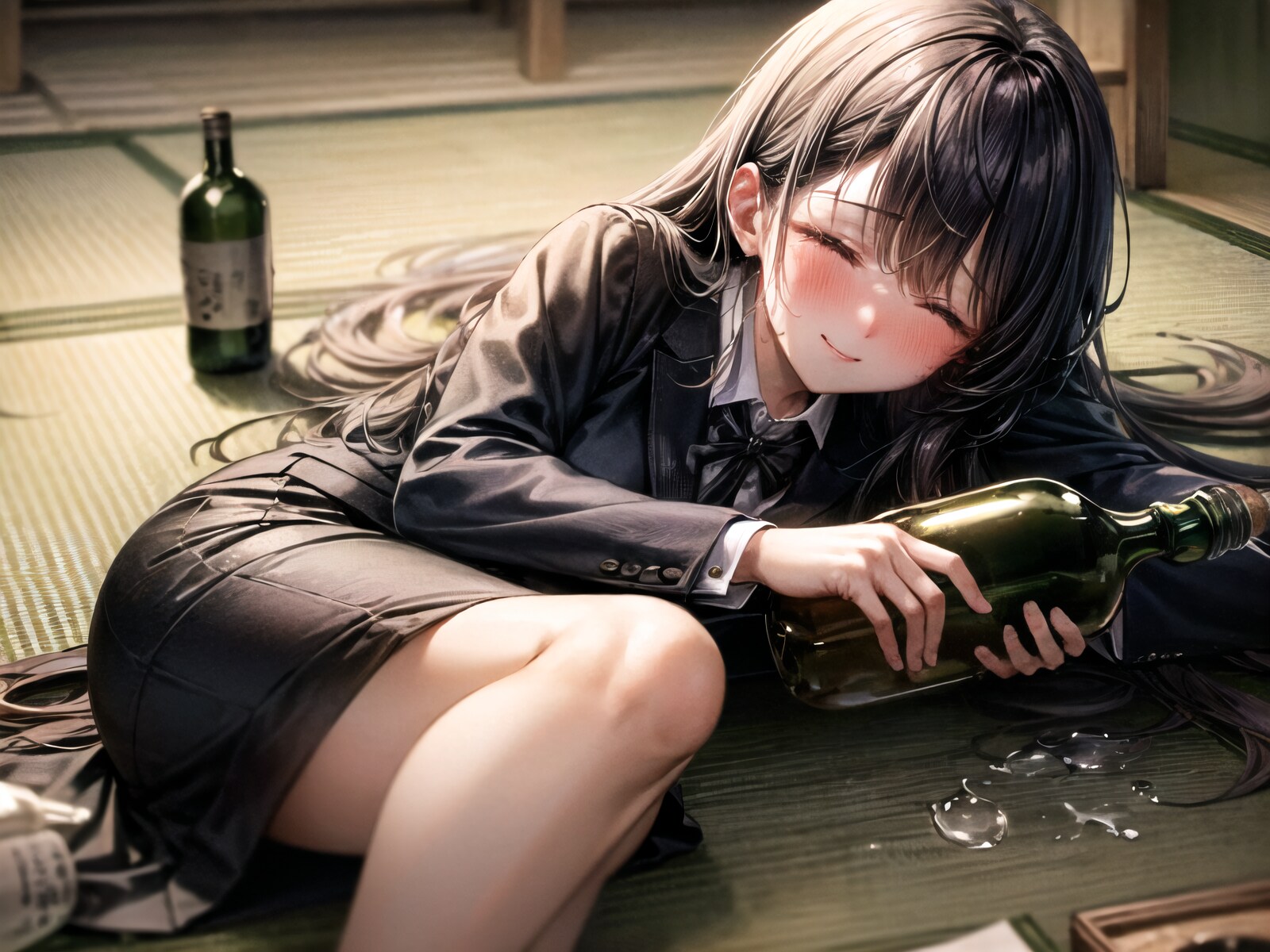 酔いつぶれた新入社員