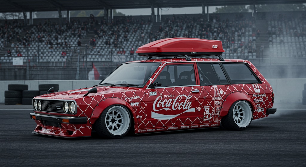 コカ・コーラ510ブルーバードバンのドリ車