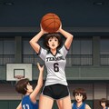 女バスのジャンプシュート348 3枚目