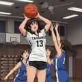 女バスのジャンプシュート348 10枚目