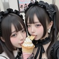 地雷系ちゃんのレズビアン012《クレープと自撮りSeaArt》 6枚目