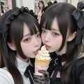 地雷系ちゃんのレズビアン012《クレープと自撮りSeaArt》 4枚目