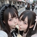 地雷系ちゃんのレズビアン012《クレープと自撮りSeaArt》 7枚目
