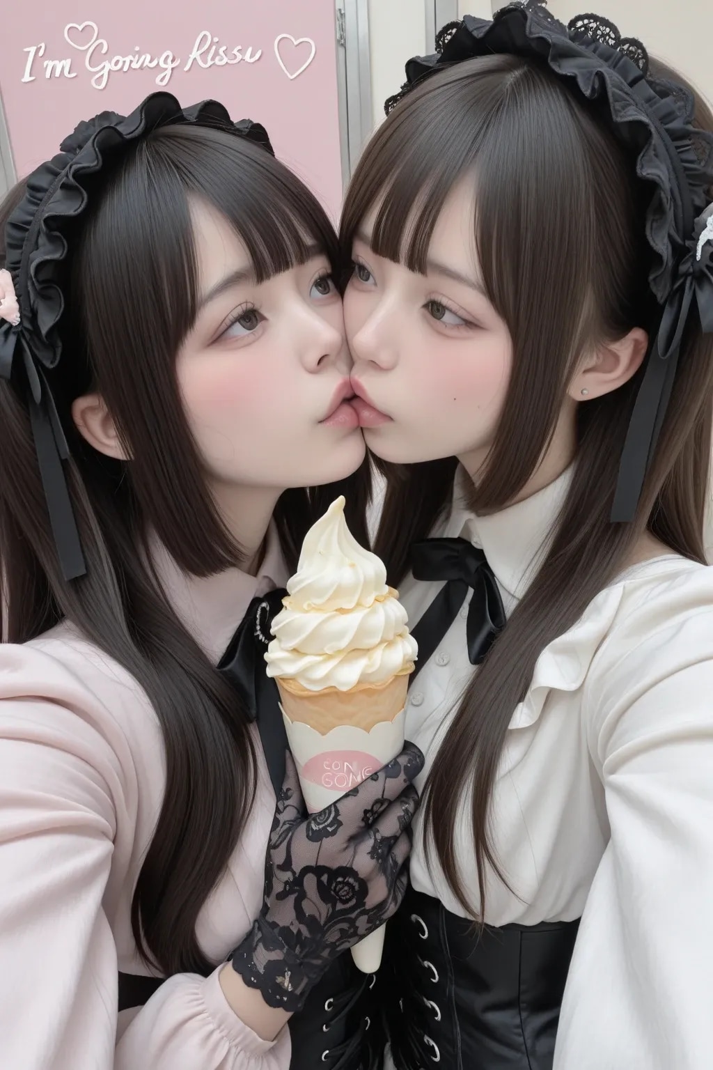 地雷系ちゃんのレズビアン012《クレープと自撮りSeaArt》