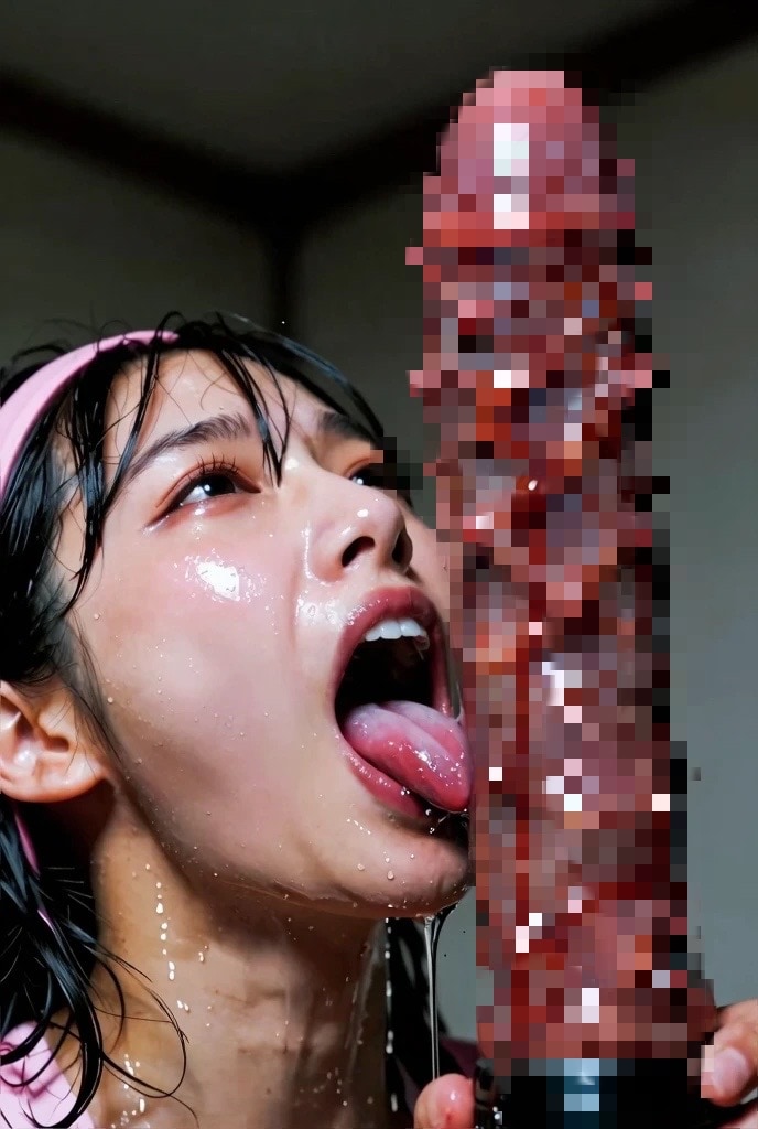 毒々しい悪魔のイチモツを舐めさせられる女　人類捕獲開始