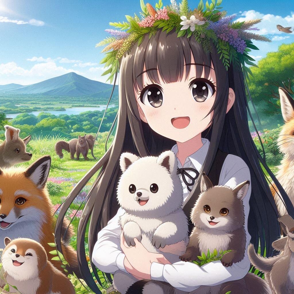 Dalleに守られた奏音ちゃん