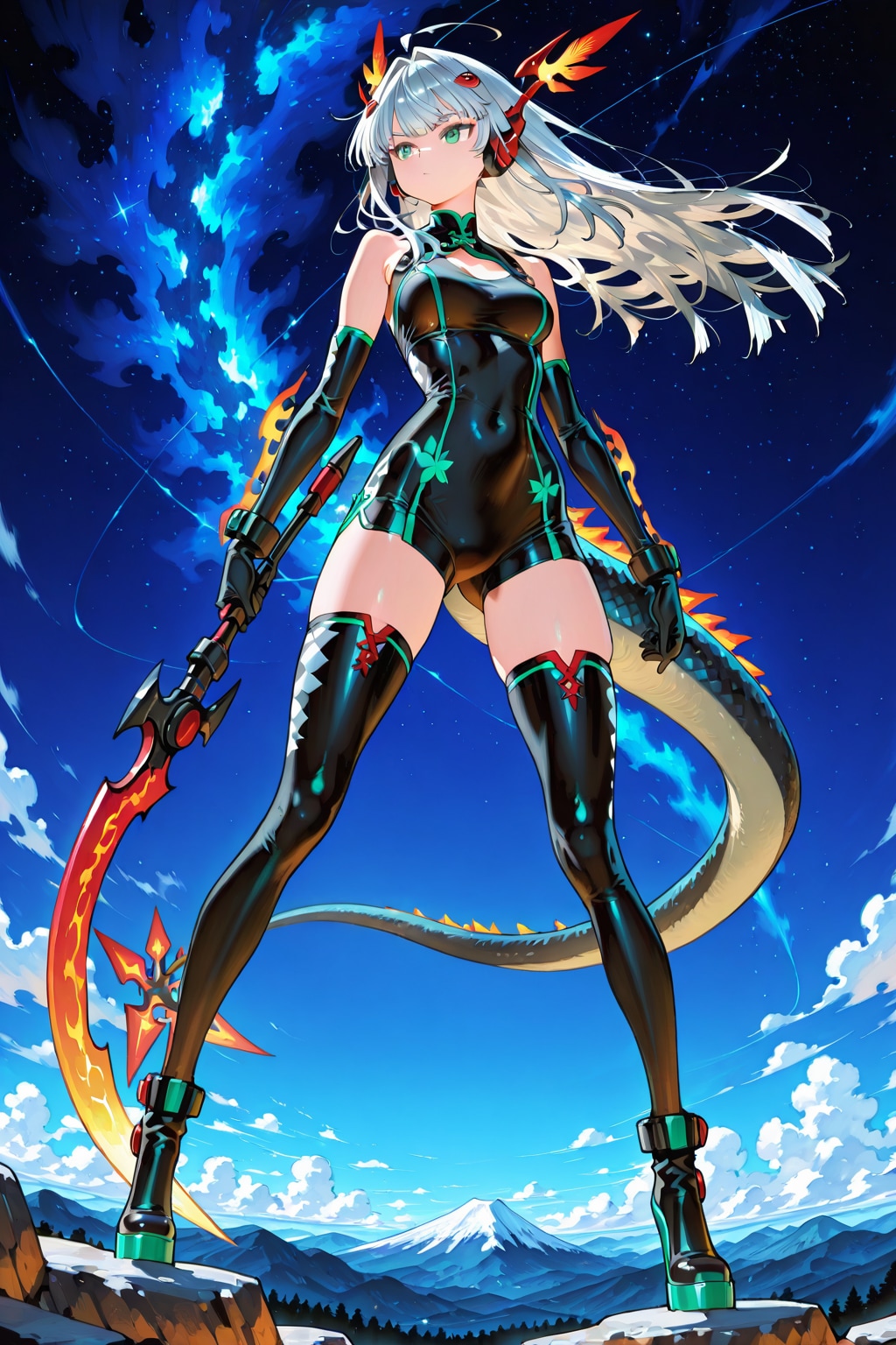 🔥竜化親衛隊「紅蓮の銀閃（クリムゾン・フラッシュ）」シルバ | の人気AIイラスト・グラビア