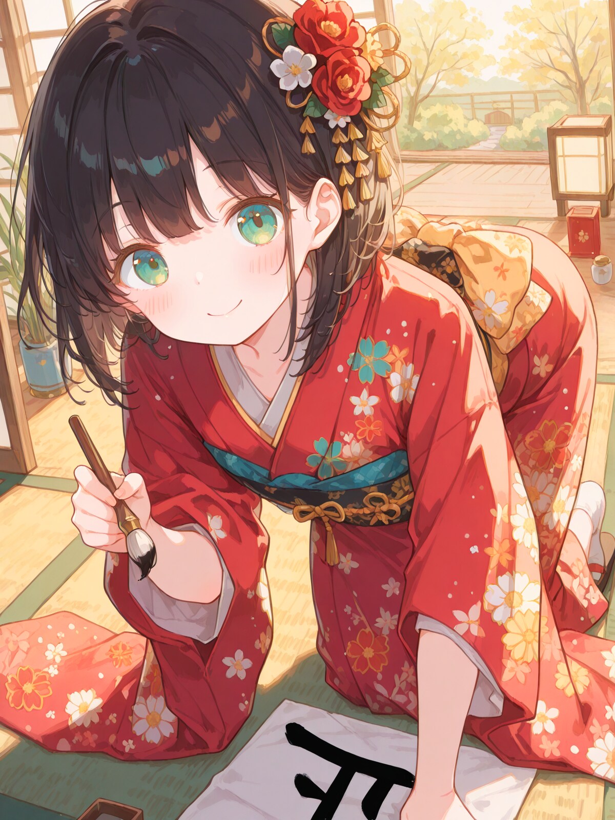 新年の書き初め