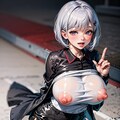 銀髪娘がいろいろポロリ 4枚目